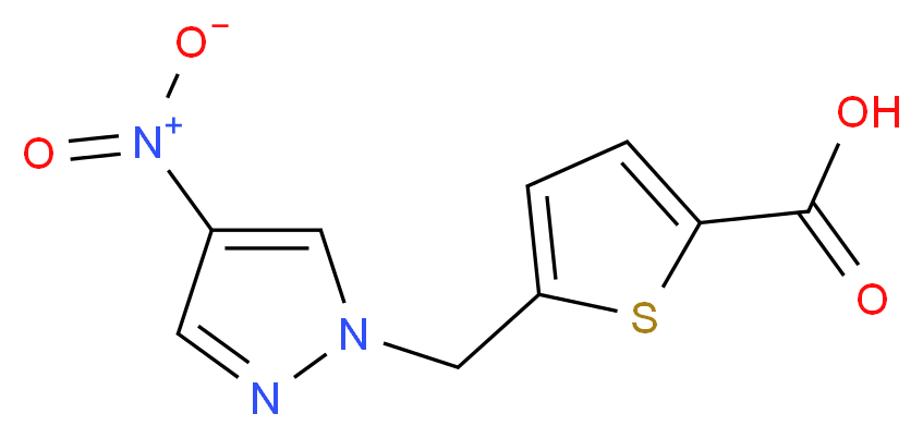5-[(4-nitro-1H-pyrazol-1-yl)methyl]thiophene-2-carboxylic acid_Molecular_structure_CAS_)