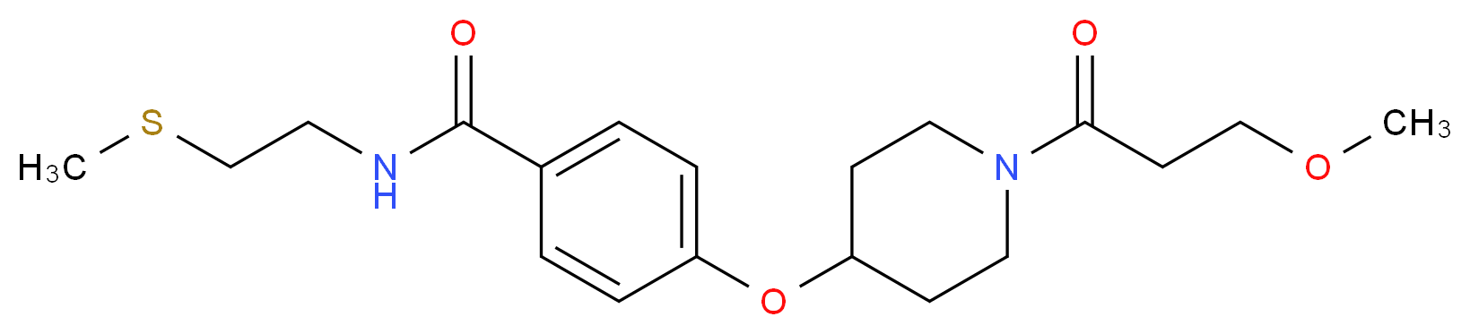 4-{[1-(3-methoxypropanoyl)-4-piperidinyl]oxy}-N-[2-(methylthio)ethyl]benzamide_Molecular_structure_CAS_)