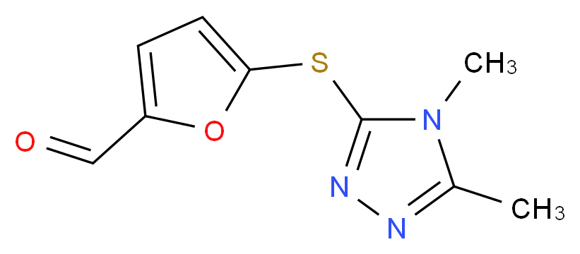 5-[(4,5-Dimethyl-4H-1,2,4-triazol-3-yl)thio]-2-furaldehyde_Molecular_structure_CAS_728035-62-9)