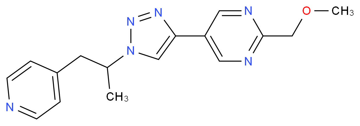 2-(methoxymethyl)-5-[1-(1-methyl-2-pyridin-4-ylethyl)-1H-1,2,3-triazol-4-yl]pyrimidine_Molecular_structure_CAS_)