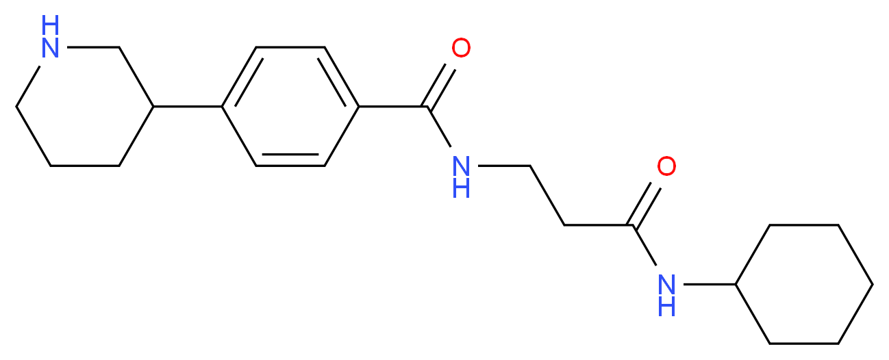 N-[3-(cyclohexylamino)-3-oxopropyl]-4-piperidin-3-ylbenzamide (non-preferred name)_Molecular_structure_CAS_)