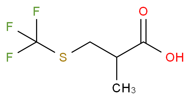 2-methyl-3-[(trifluoromethyl)sulfanyl]propanoic acid_Molecular_structure_CAS_)