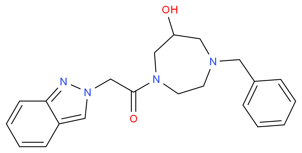 1-benzyl-4-(2H-indazol-2-ylacetyl)-1,4-diazepan-6-ol_Molecular_structure_CAS_)