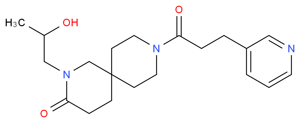 2-(2-hydroxypropyl)-9-[3-(3-pyridinyl)propanoyl]-2,9-diazaspiro[5.5]undecan-3-one_Molecular_structure_CAS_)