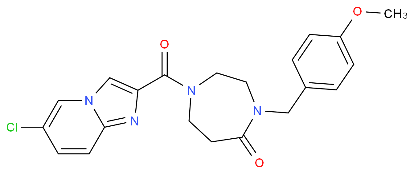 1-[(6-chloroimidazo[1,2-a]pyridin-2-yl)carbonyl]-4-(4-methoxybenzyl)-1,4-diazepan-5-one_Molecular_structure_CAS_)