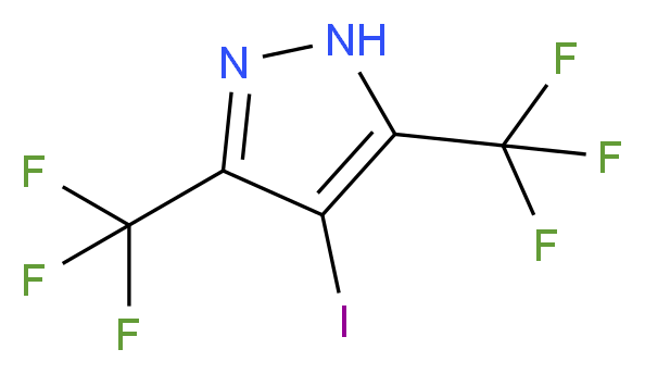 3,5-Bis(trifluoromethyl)-4-iodo-1H-pyrazole_Molecular_structure_CAS_)