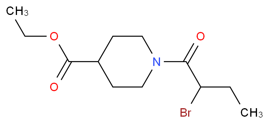 Ethyl 1-(2-bromobutanoyl)piperidine-4-carboxylate_Molecular_structure_CAS_)
