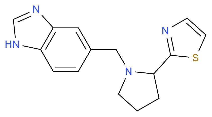 5-{[2-(1,3-thiazol-2-yl)-1-pyrrolidinyl]methyl}-1H-benzimidazole_Molecular_structure_CAS_)