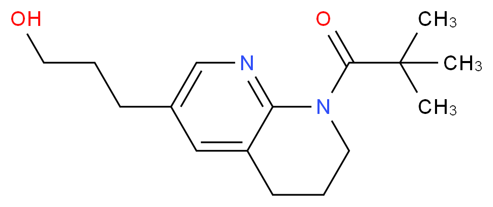 1-(6-(3-Hydroxypropyl)-3,4-dihydro-1,8-naphthyridin-1(2H)-yl)-2,2-dimethylpropan-1-one_Molecular_structure_CAS_1222533-80-3)