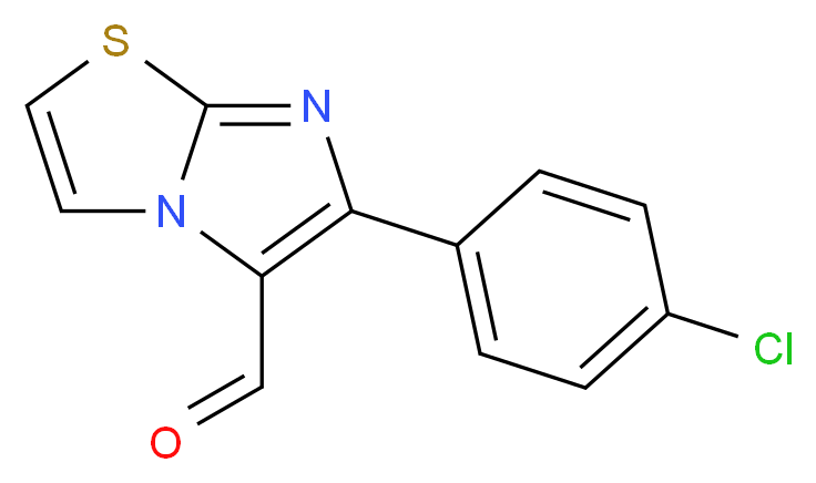 6-(4-Chlorophenyl)imidazo[2,1-b][1,3]thiazole-5-carbaldehyde_Molecular_structure_CAS_82588-41-8)