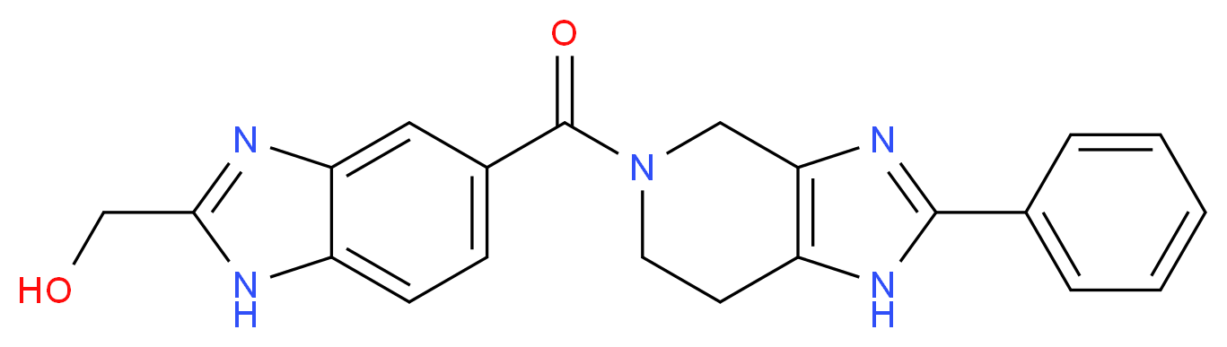 {5-[(2-phenyl-1,4,6,7-tetrahydro-5H-imidazo[4,5-c]pyridin-5-yl)carbonyl]-1H-benzimidazol-2-yl}methanol_Molecular_structure_CAS_)