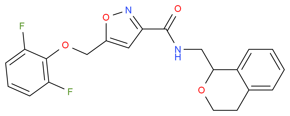 5-[(2,6-difluorophenoxy)methyl]-N-(3,4-dihydro-1H-isochromen-1-ylmethyl)-3-isoxazolecarboxamide_Molecular_structure_CAS_)