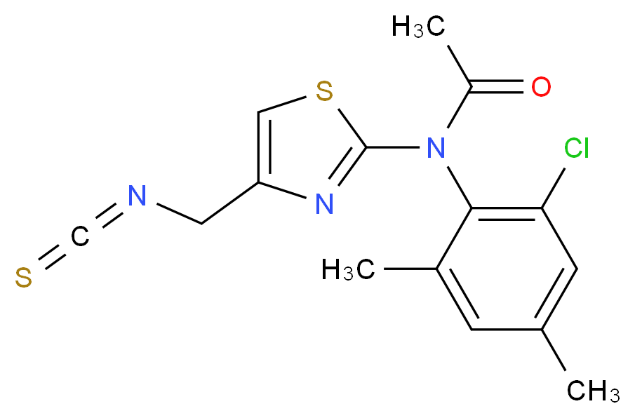 N-(2-chloro-4,6-dimethylphenyl)-N-[4-(isothiocyanatomethyl)-1,3-thiazol-2-yl]acetamide_Molecular_structure_CAS_)