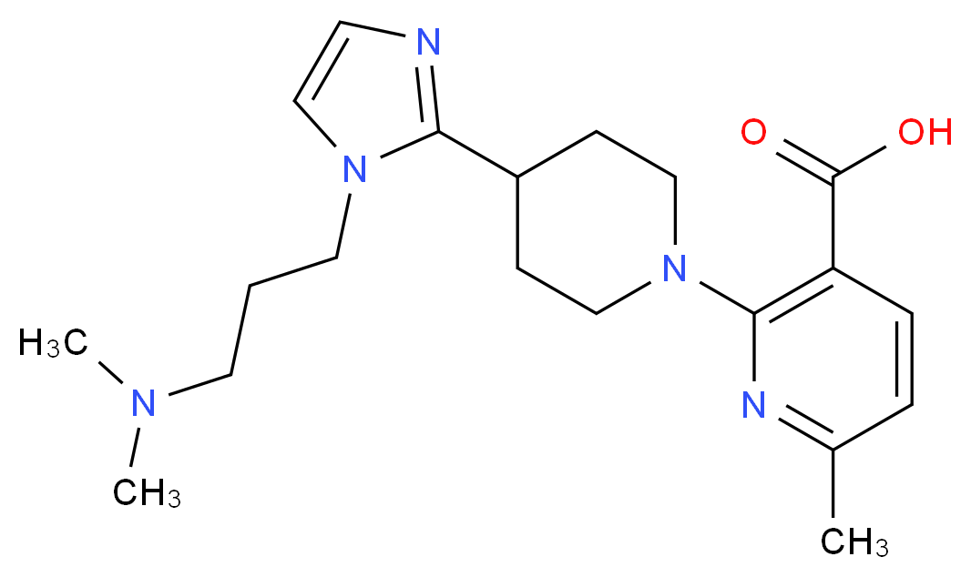 2-(4-{1-[3-(dimethylamino)propyl]-1H-imidazol-2-yl}piperidin-1-yl)-6-methylnicotinic acid_Molecular_structure_CAS_)