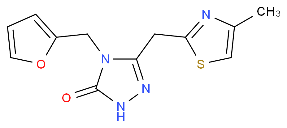 4-(2-furylmethyl)-5-[(4-methyl-1,3-thiazol-2-yl)methyl]-2,4-dihydro-3H-1,2,4-triazol-3-one_Molecular_structure_CAS_)