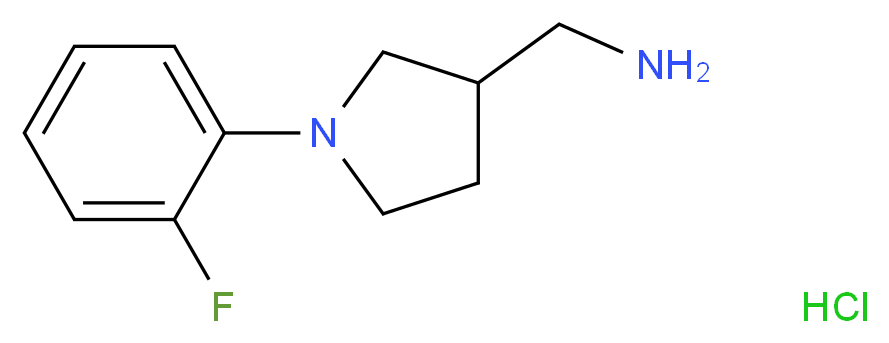 {[1-(2-Fluorophenyl)pyrrolidin-3-yl]methyl}amine hydrochloride_Molecular_structure_CAS_479089-93-5)