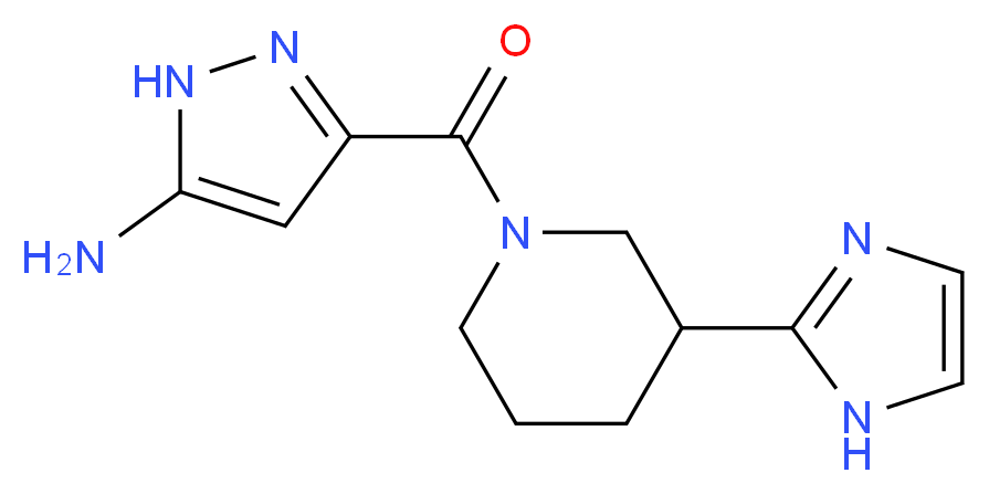 3-{[3-(1H-imidazol-2-yl)-1-piperidinyl]carbonyl}-1H-pyrazol-5-amine_Molecular_structure_CAS_)