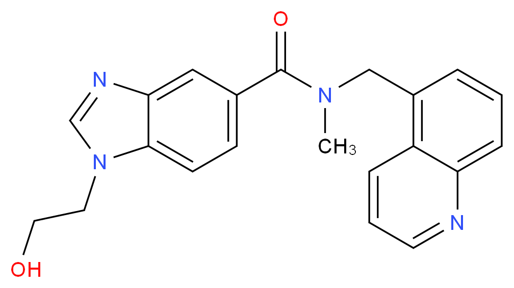 1-(2-hydroxyethyl)-N-methyl-N-(5-quinolinylmethyl)-1H-benzimidazole-5-carboxamide_Molecular_structure_CAS_)