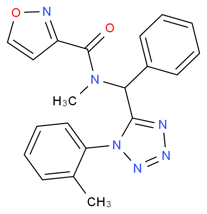 N-methyl-N-[[1-(2-methylphenyl)-1H-tetrazol-5-yl](phenyl)methyl]isoxazole-3-carboxamide_Molecular_structure_CAS_)