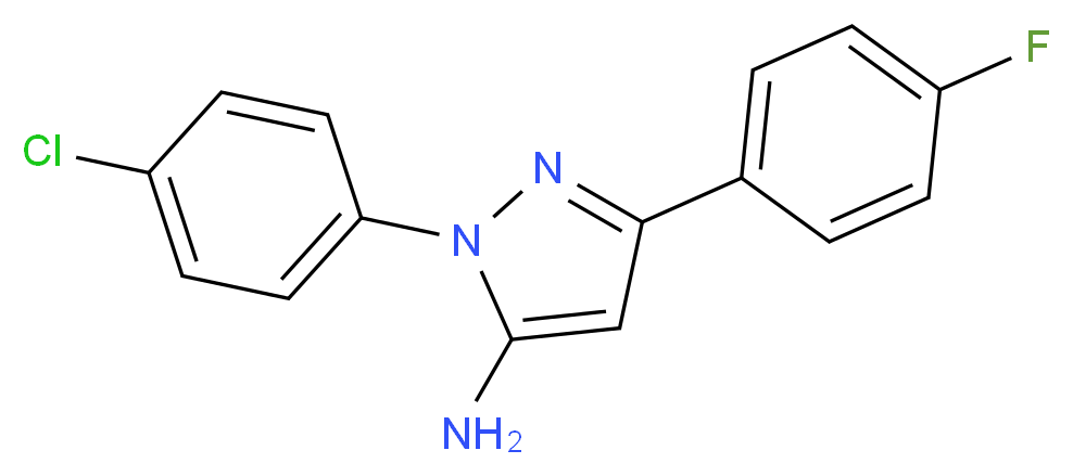 5-Amino-1-(4-chlorophenyl)-3-(4-fluorophenyl)-1H-pyrazole_Molecular_structure_CAS_)