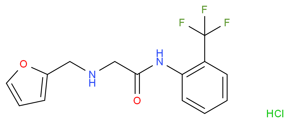 2-[(2-furylmethyl)amino]-N-[2-(trifluoromethyl)phenyl]acetamide hydrochloride_Molecular_structure_CAS_)