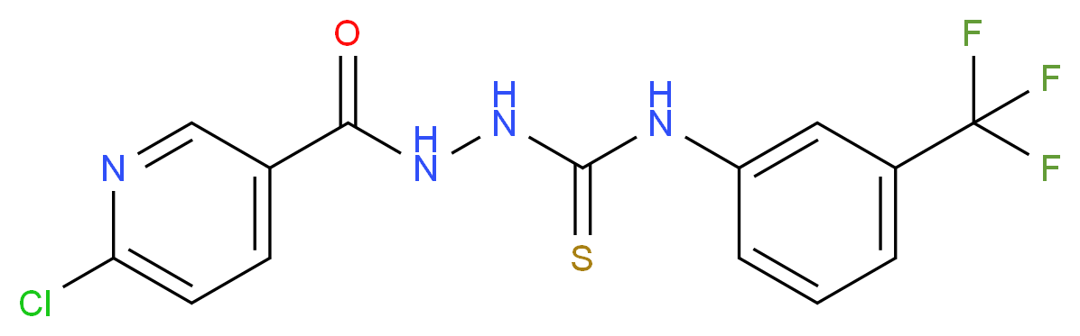 N1-[3-(trifluoromethyl)phenyl]-2-[(6-chloro-3-pyridyl)carbonyl]hydrazine-1-carbothioamide_Molecular_structure_CAS_)