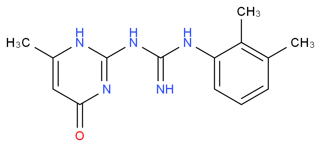 N-(2,3-Dimethylphenyl)-N'-(6-methyl-4-oxo-1,4-dihydropyrimidin-2-yl)guanidine_Molecular_structure_CAS_)
