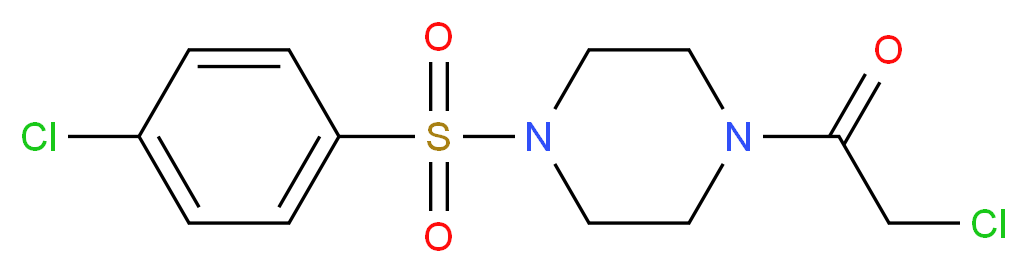 1-(chloroacetyl)-4-[(4-chlorophenyl)sulfonyl]piperazine_Molecular_structure_CAS_)