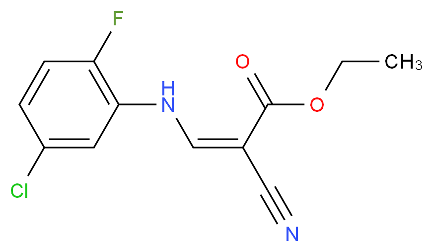 ethyl (2Z)-3-[(5-chloro-2-fluorophenyl)amino]-2-cyanoprop-2-enoate_Molecular_structure_CAS_)