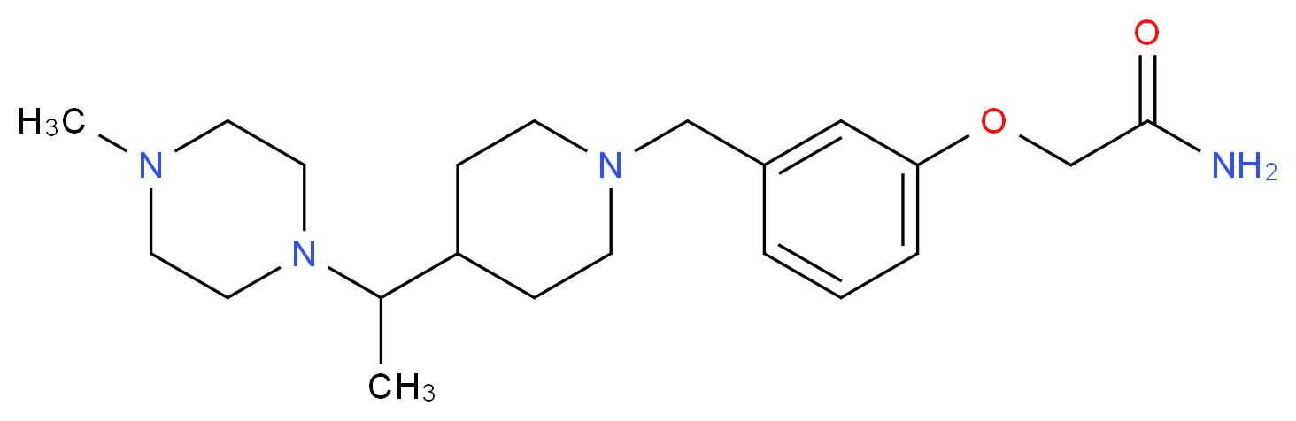 2-[3-({4-[1-(4-methyl-1-piperazinyl)ethyl]-1-piperidinyl}methyl)phenoxy]acetamide_Molecular_structure_CAS_)