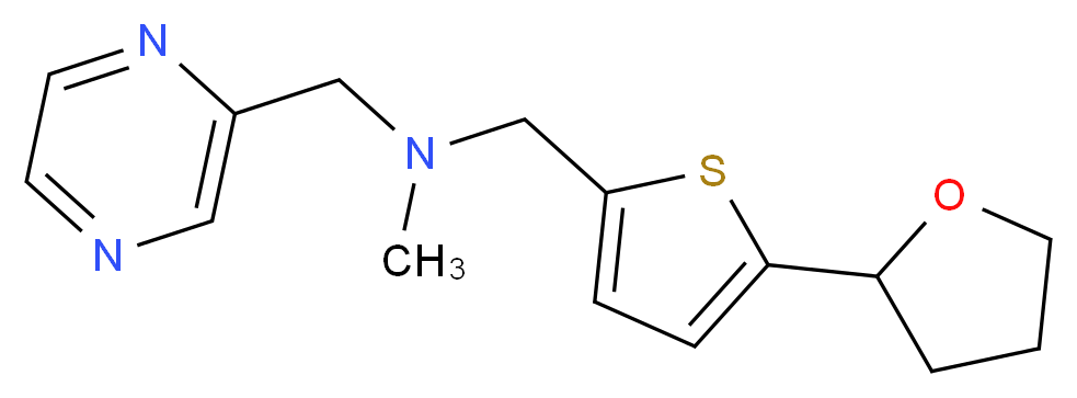 N-methyl-1-pyrazin-2-yl-N-{[5-(tetrahydrofuran-2-yl)-2-thienyl]methyl}methanamine_Molecular_structure_CAS_)