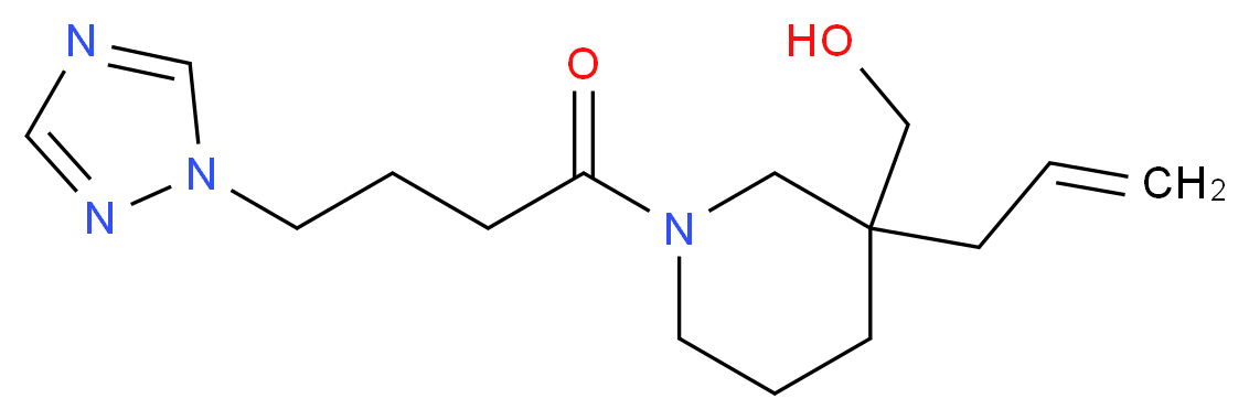 {3-allyl-1-[4-(1H-1,2,4-triazol-1-yl)butanoyl]-3-piperidinyl}methanol_Molecular_structure_CAS_)