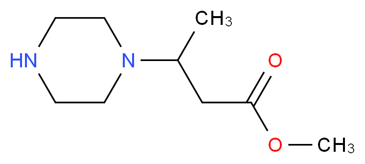 methyl 3-(piperazin-1-yl)butanoate_Molecular_structure_CAS_)