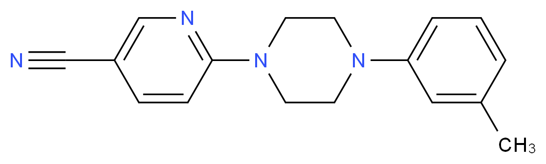6-[4-(3-methylphenyl)piperazin-1-yl]pyridine-3-carbonitrile_Molecular_structure_CAS_)