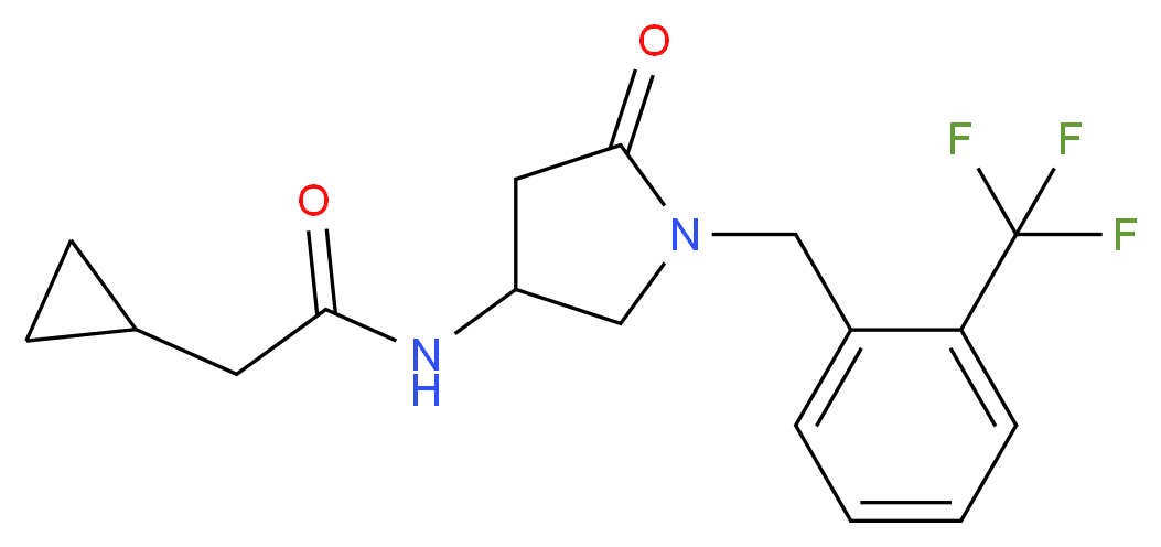 2-cyclopropyl-N-{5-oxo-1-[2-(trifluoromethyl)benzyl]-3-pyrrolidinyl}acetamide_Molecular_structure_CAS_)