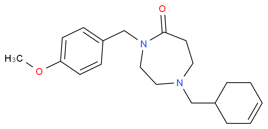 1-(3-cyclohexen-1-ylmethyl)-4-(4-methoxybenzyl)-1,4-diazepan-5-one_Molecular_structure_CAS_)