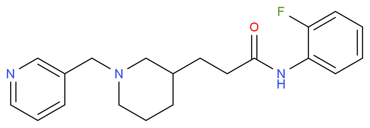 N-(2-fluorophenyl)-3-[1-(3-pyridinylmethyl)-3-piperidinyl]propanamide_Molecular_structure_CAS_)