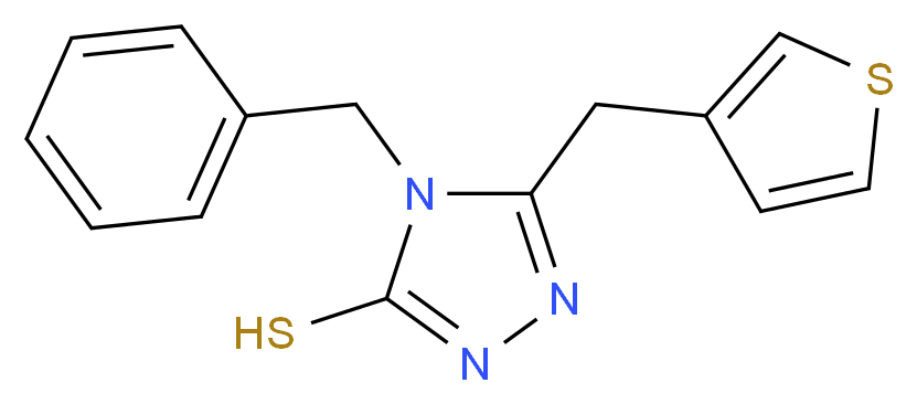 4-benzyl-5-(3-thienylmethyl)-4H-1,2,4-triazole-3-thiol_Molecular_structure_CAS_451502-05-9)