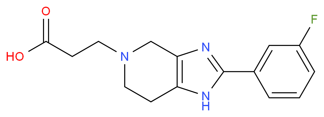 3-[2-(3-fluorophenyl)-1,4,6,7-tetrahydro-5H-imidazo[4,5-c]pyridin-5-yl]propanoic acid_Molecular_structure_CAS_)