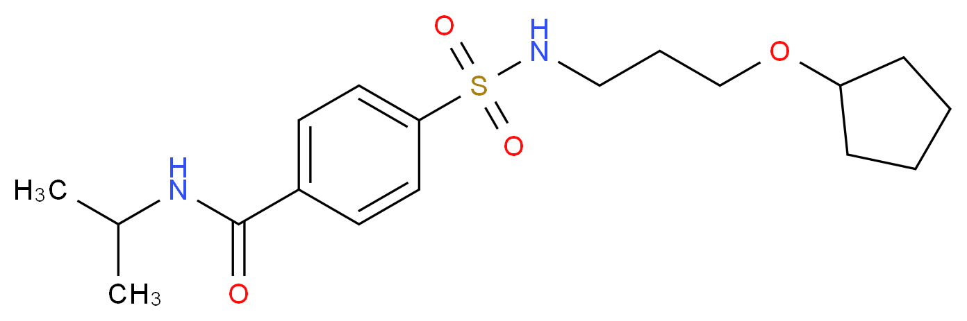 4-({[3-(cyclopentyloxy)propyl]amino}sulfonyl)-N-isopropylbenzamide_Molecular_structure_CAS_)