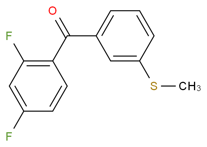(2,4-difluorophenyl)[3-(methylsulfanyl)phenyl]methanone_Molecular_structure_CAS_)