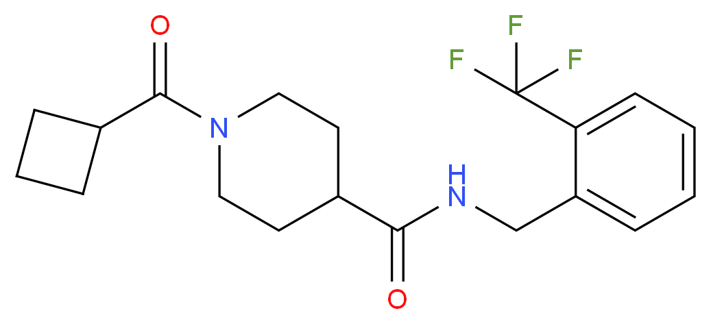 1-(cyclobutylcarbonyl)-N-[2-(trifluoromethyl)benzyl]-4-piperidinecarboxamide_Molecular_structure_CAS_)