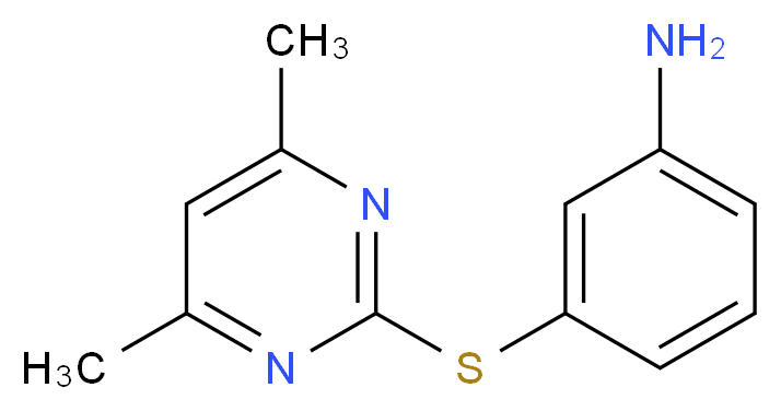 2-[(3-Aminophenyl)thio]-4,6-dimethylpyrimidine_Molecular_structure_CAS_387358-42-1)