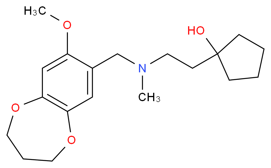 1-{2-[[(8-methoxy-3,4-dihydro-2H-1,5-benzodioxepin-7-yl)methyl](methyl)amino]ethyl}cyclopentanol_Molecular_structure_CAS_)