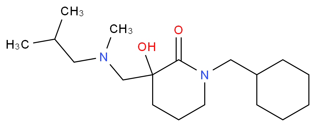 1-(cyclohexylmethyl)-3-hydroxy-3-{[isobutyl(methyl)amino]methyl}-2-piperidinone_Molecular_structure_CAS_)