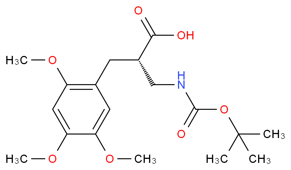 (S)-2-(TERT-BUTOXYCARBONYLAMINO-METHYL)-3-(2,4,5-TRIMETHOXY-PHENYL)-PROPIONIC ACID_Molecular_structure_CAS_)
