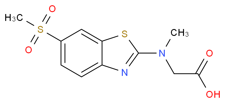 N-methyl-N-[6-(methylsulfonyl)-1,3-benzothiazol-2-yl]glycine_Molecular_structure_CAS_)