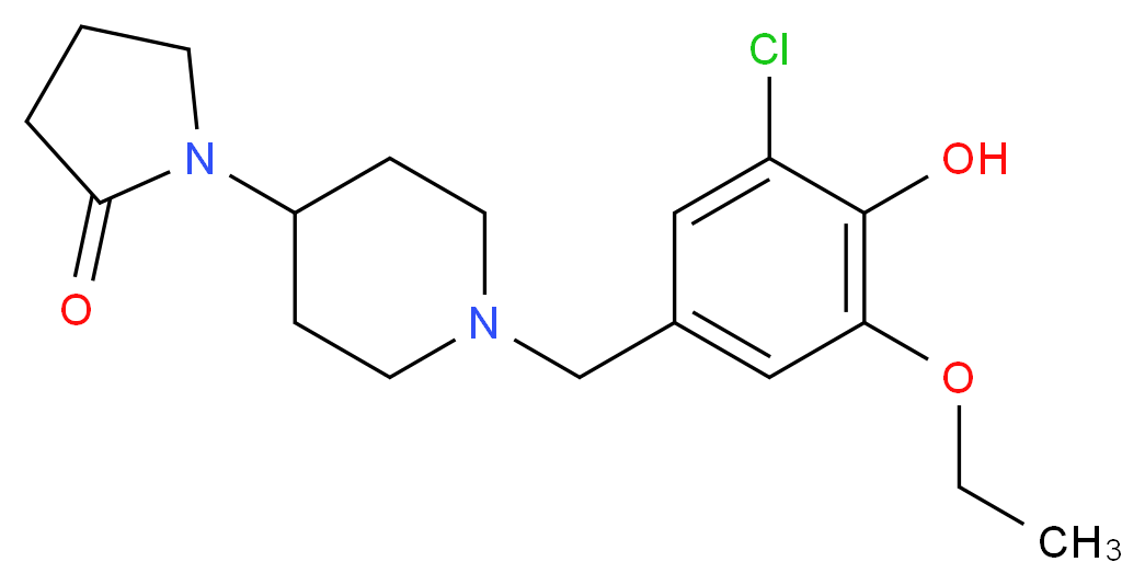 1-[1-(3-chloro-5-ethoxy-4-hydroxybenzyl)piperidin-4-yl]pyrrolidin-2-one_Molecular_structure_CAS_)