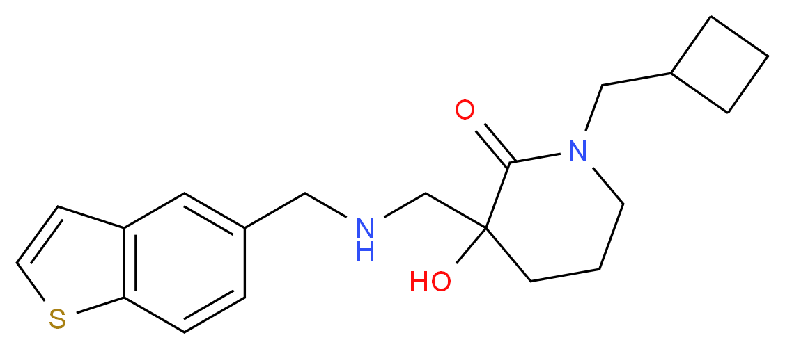3-{[(1-benzothien-5-ylmethyl)amino]methyl}-1-(cyclobutylmethyl)-3-hydroxy-2-piperidinone_Molecular_structure_CAS_)