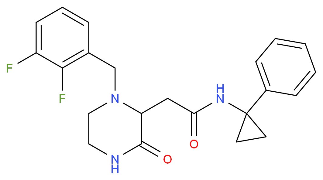 2-[1-(2,3-difluorobenzyl)-3-oxo-2-piperazinyl]-N-(1-phenylcyclopropyl)acetamide_Molecular_structure_CAS_)